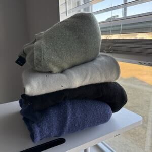 Flawed Cashmere Sweater Crafting Lot Of 4 Assorted Colors Upcycle Cutter DIY